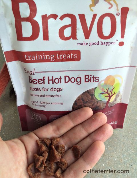 Bravo Hot Dog Bits freeze dried dog training treats