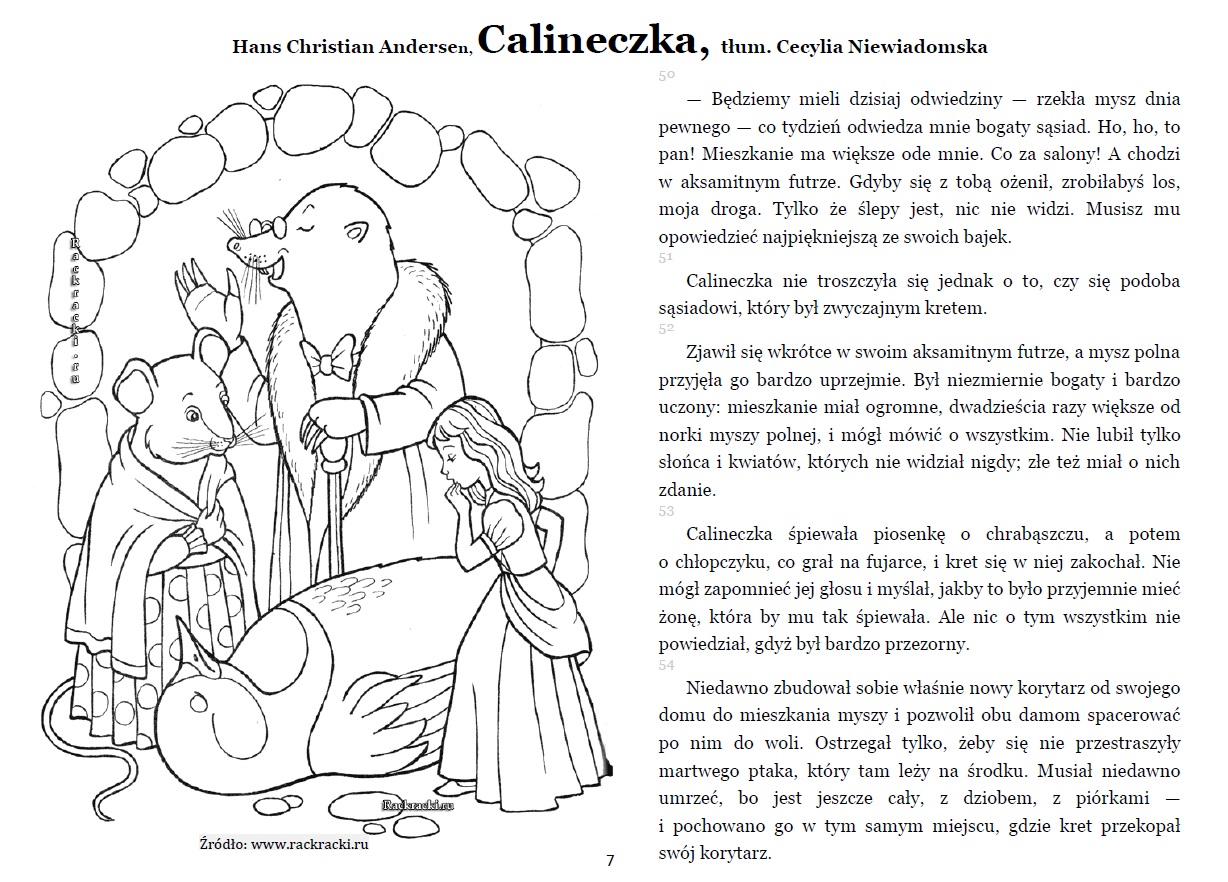 Kolorowanki Dla Dzieci Calineczka vrogue.co