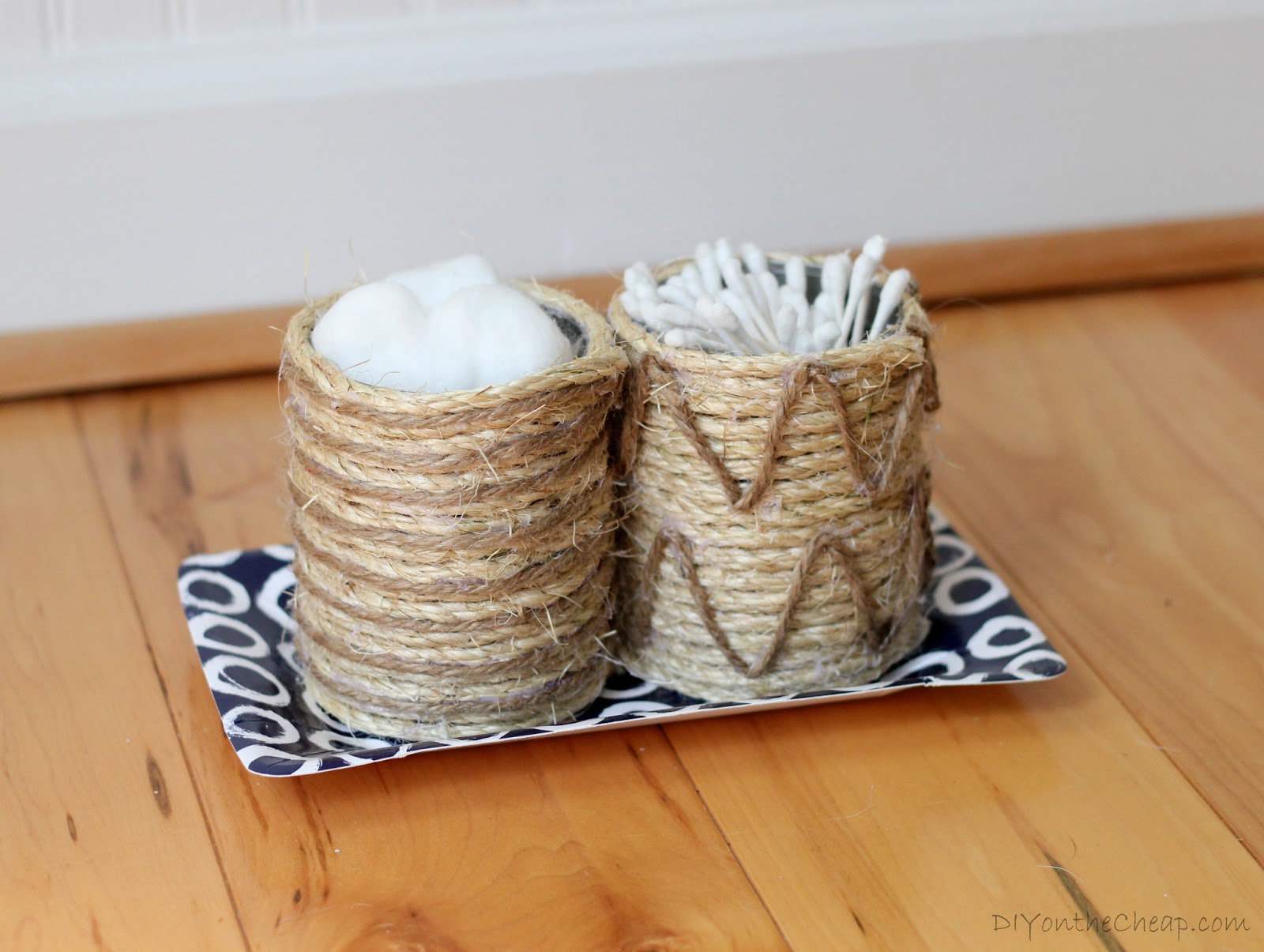 Rope & Twine Tin Can Storage Containers Erin Spain