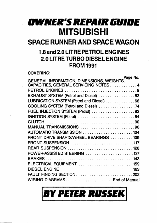 Famous Car Manual 1991 Mitsubishi Space Runner