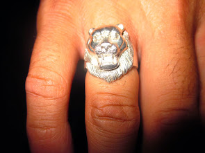 My gold lion head ring