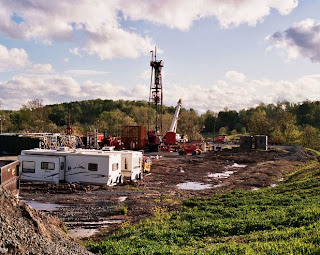 A shale-gas drilling and fracking site in Dimock, Pennsylvania