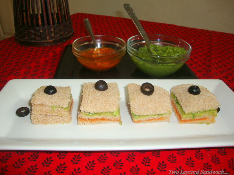 Sailaja Kitchen...A site for all food lovers! 2 Layered Sandwich