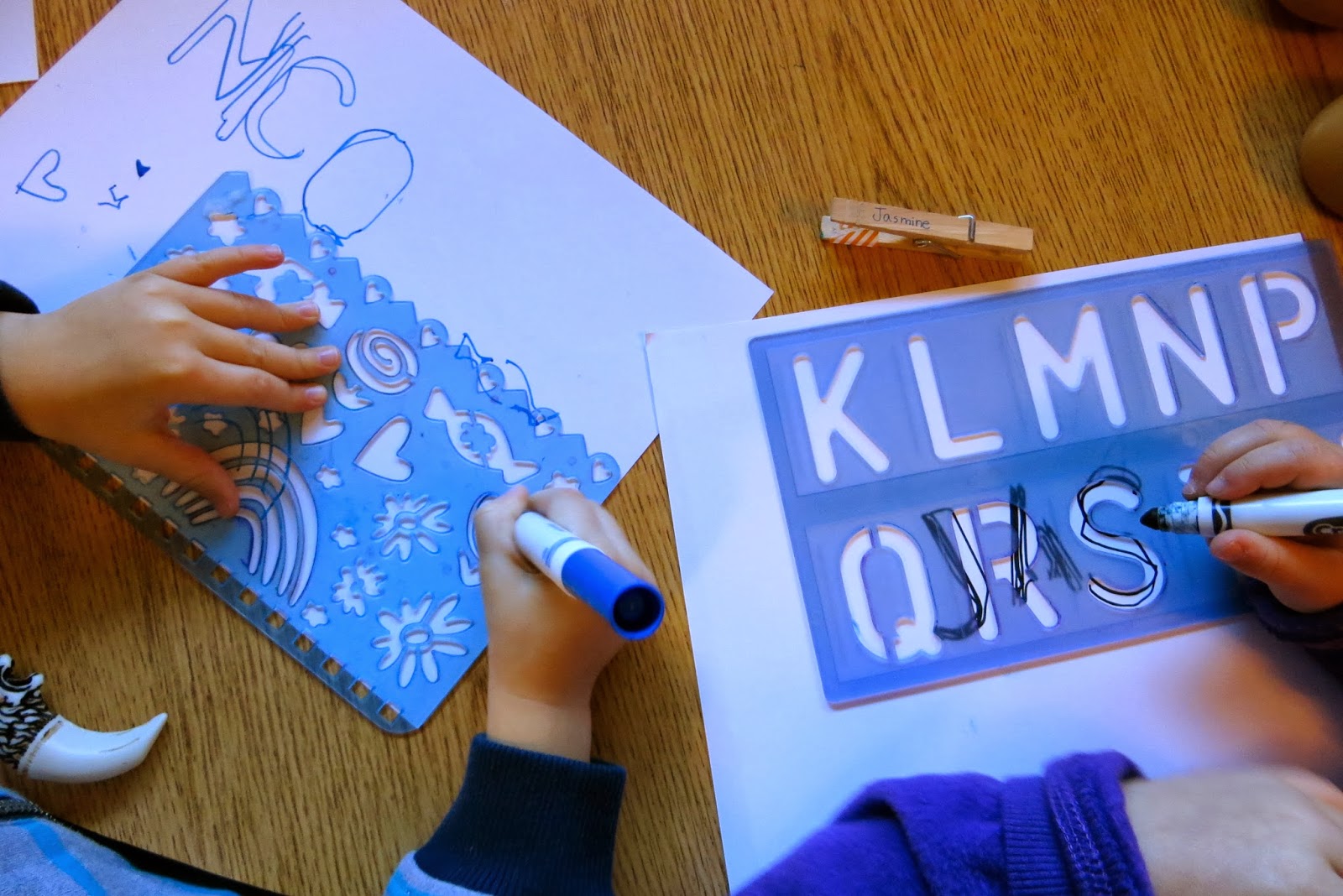Ms. Sara's Preschool Blog Learning Station Stencils Names