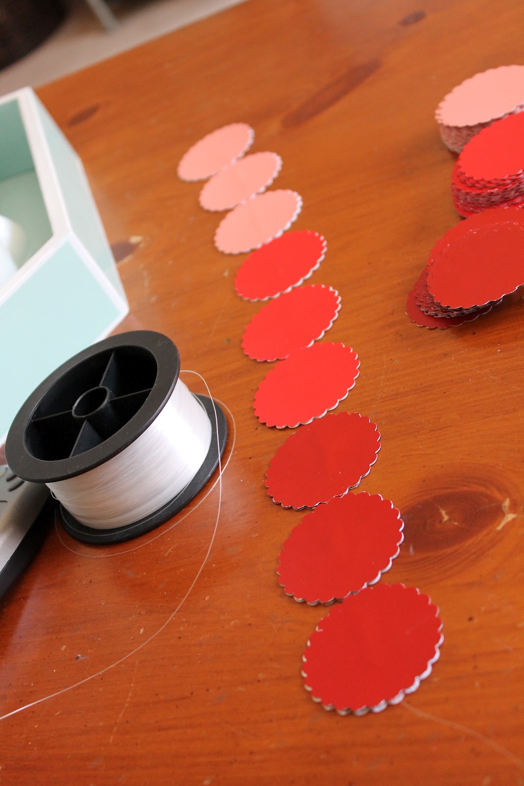 Blush and Bashful Paint Chip Chandelier