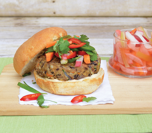 Zsu's Vegan Pantry meatball banh mi + vegan fish sauce