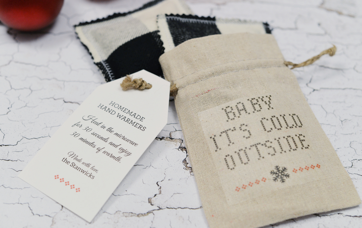 Holiday Gift Idea DIY Hand Warmers and Gift Bag Rambling Renovators