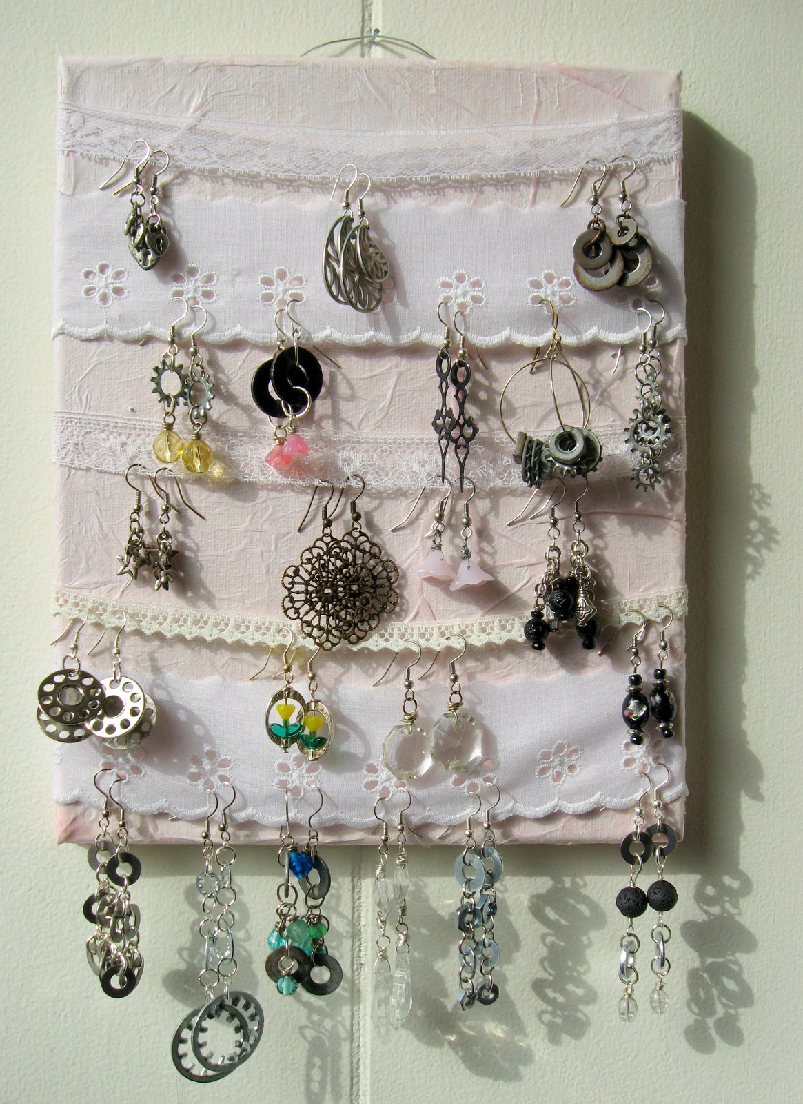 Tutorial Canvas Earring Holder Emerging Creatively Jewelry Tutorials