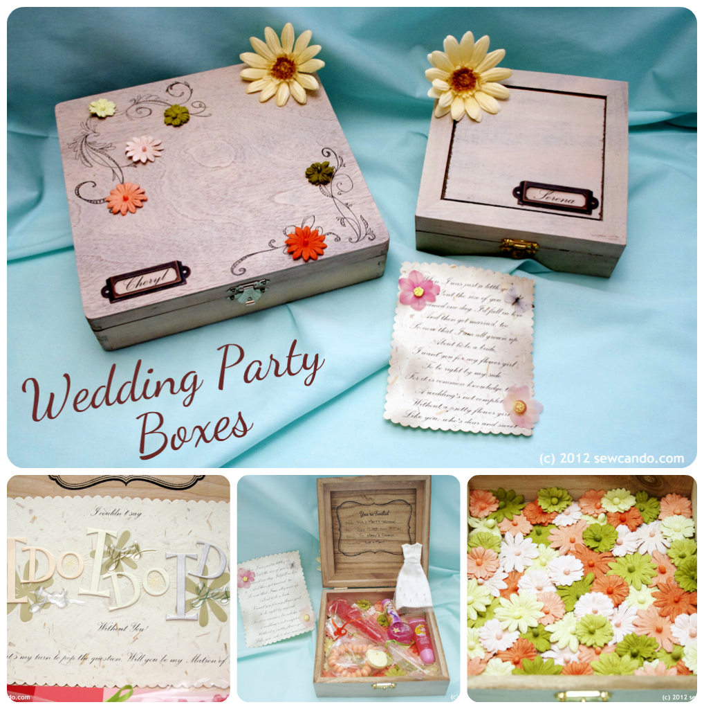 Sew Can Do A Special Project Feature Wedding Party Invitation Boxes