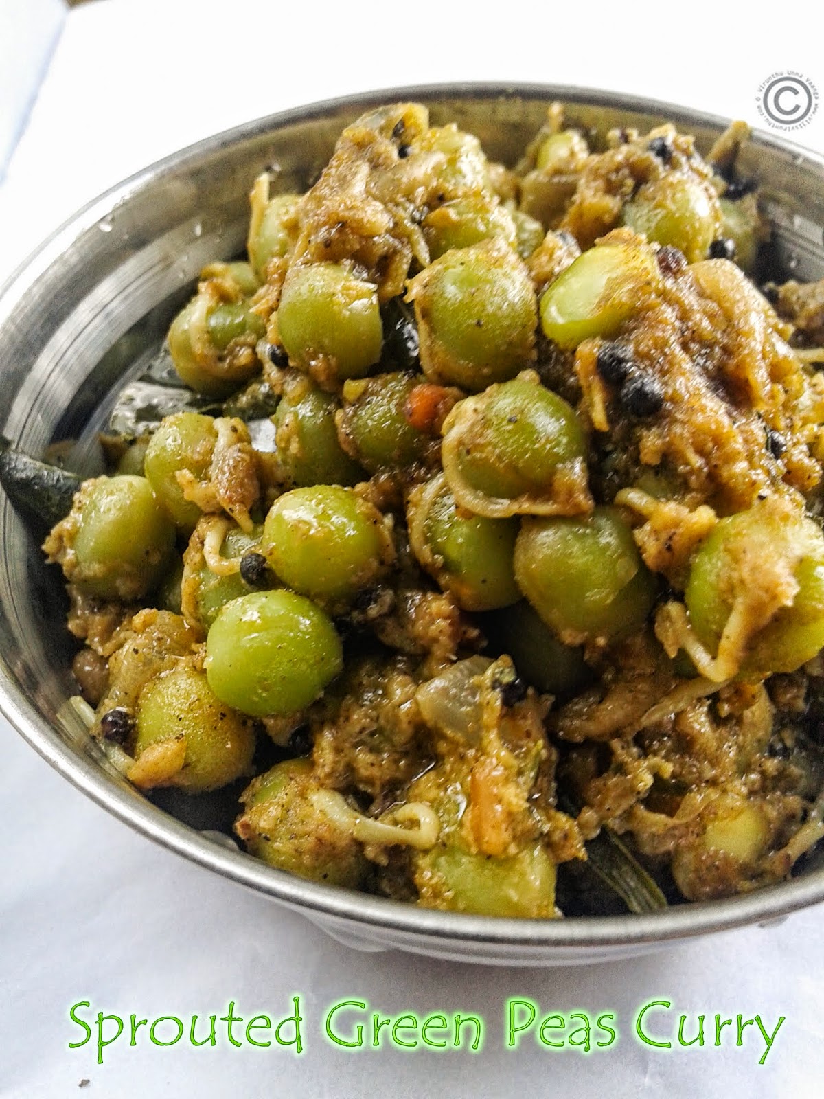 VIRUNTHU UNNA VAANGA SPROUTED GREEN PEAS CURRY
