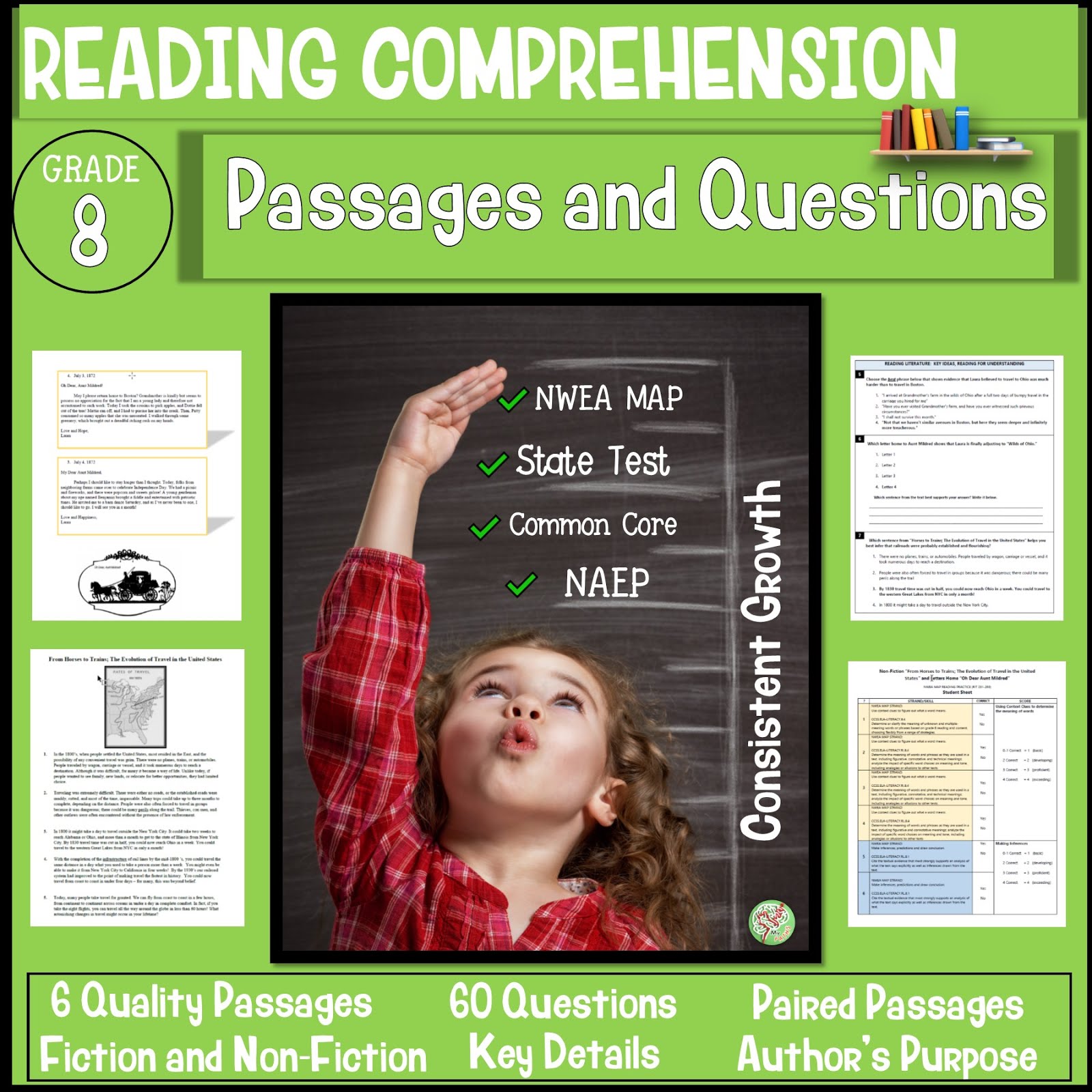 8th Grade Reading Passages and Questions