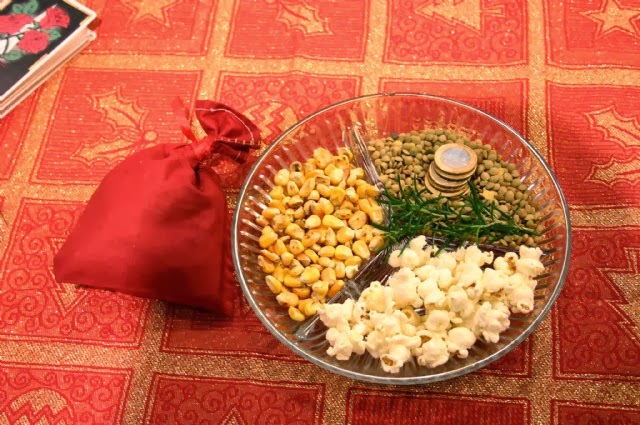 Ritual para la prosperidad con maíz, palomitas y lentejas