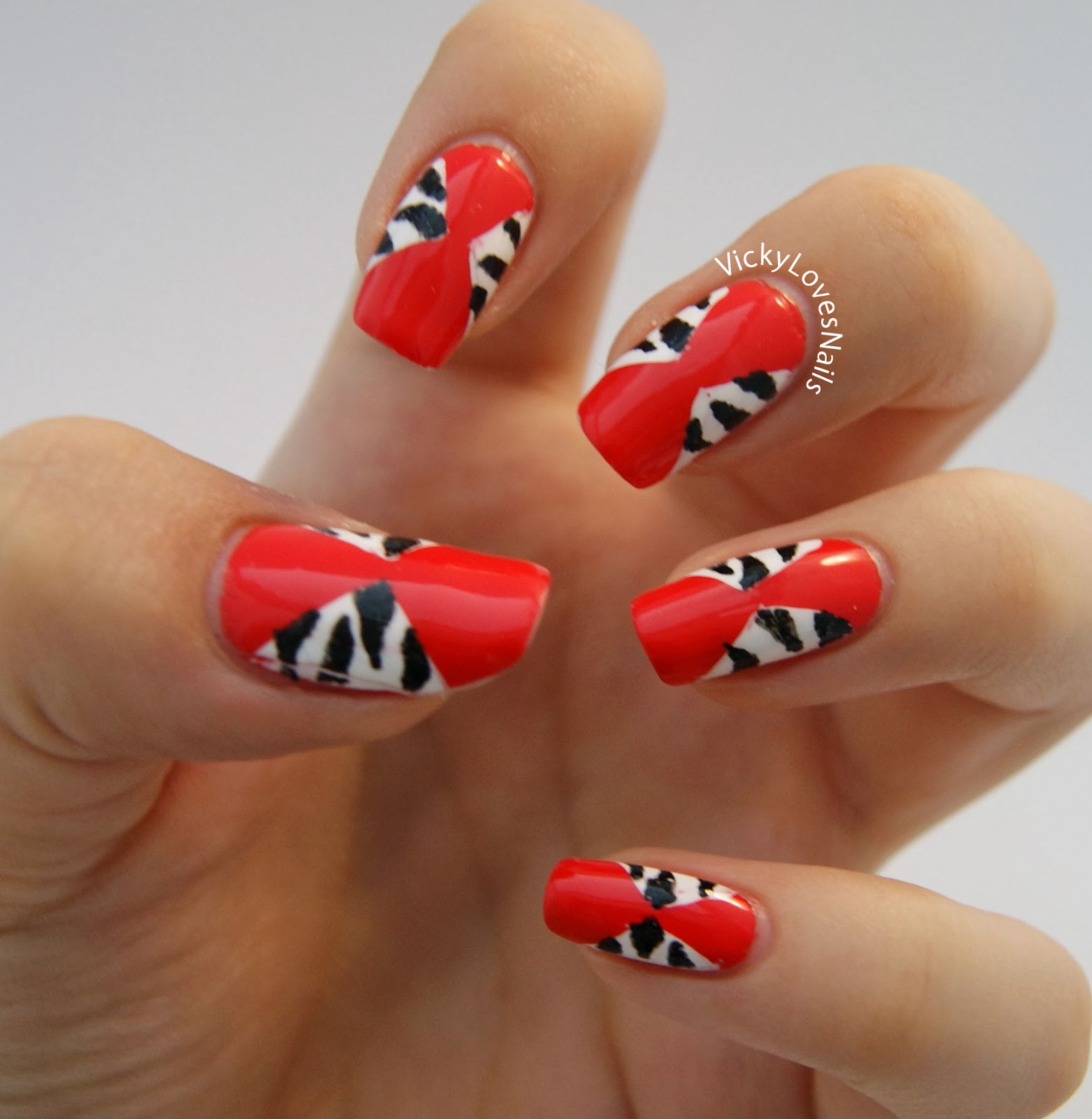 Vicky Loves Nails! Red Zebra Nails