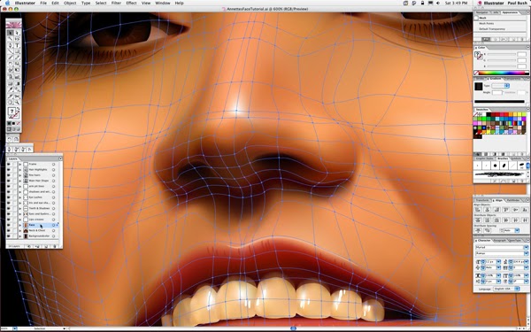 Gradient Mesh Portrait Tutorial Gradient Mesh Portrait Tutorial