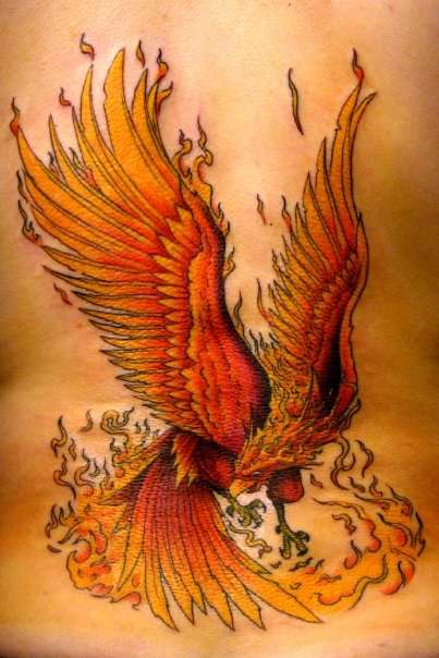 Phoenix Tattoo Designs Free. Full color Phoenix Tattoo