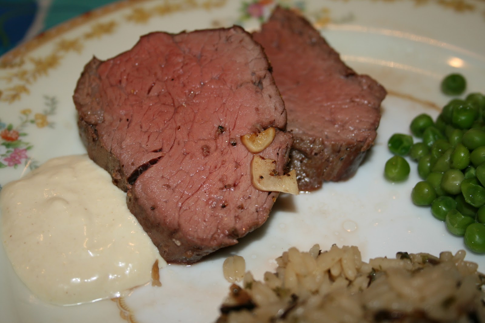Garlic Beef Tenderloin Roast with Horseradish Sauce