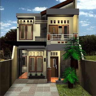 Model Rumah Minimalis 2 Lantai Type 36 Tampak Depan