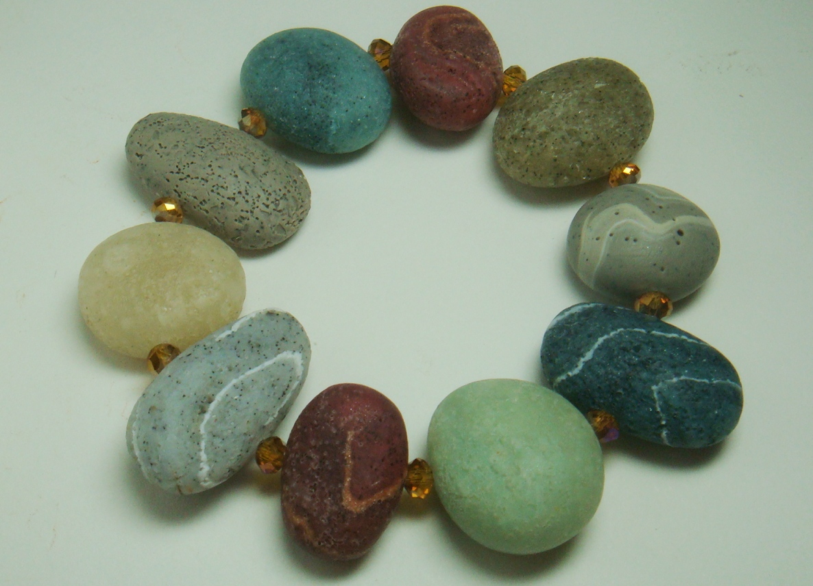 Polymer clay by SILASTONES Pebblelike beads