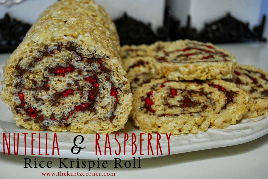 The Kurtz Corner Nutella & Raspberry Rice Krispie Roll