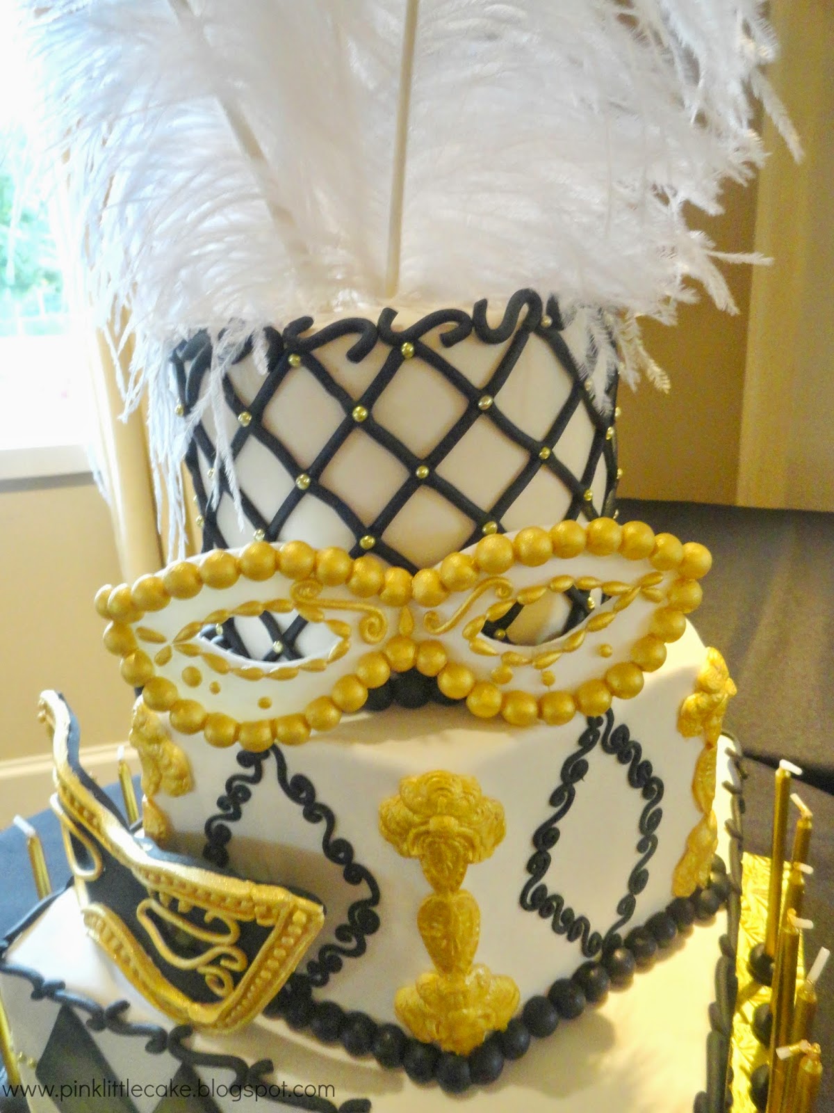 My Pink Little Cake Masquerade Theme Sweet 16 Cake