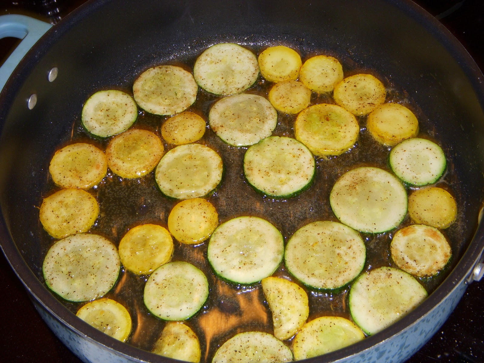 What's Sara Cookin'? pan fried zucchini and squash.
