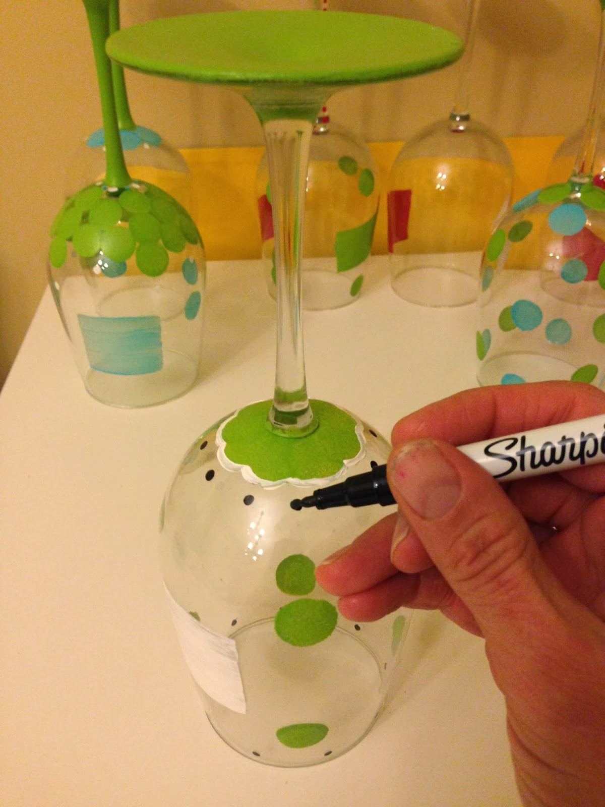 Not Your Ordinary Psychic Mom How to Paint Wine Glasses Painting Techniques (Part Two)