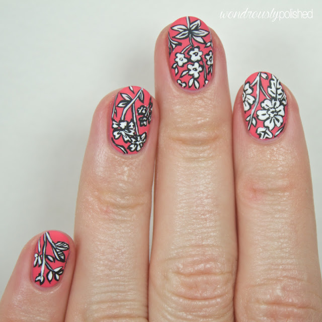 floral nail art