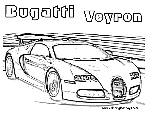 Bugatti Car Coloring Pages Printable