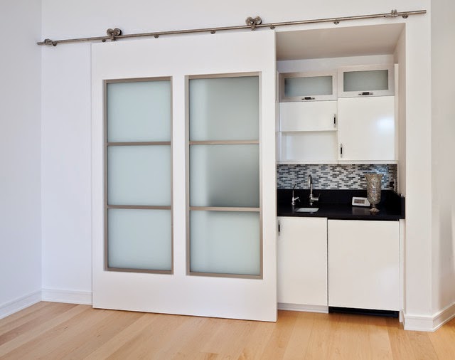 interior sliding doors: closed zones