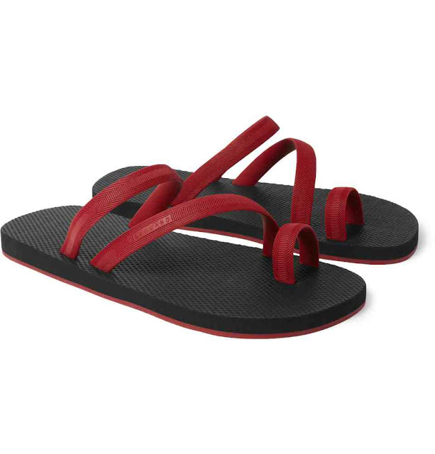Men's Fashion & Style Aficionado Dan Ward Two Tone Flip Flops