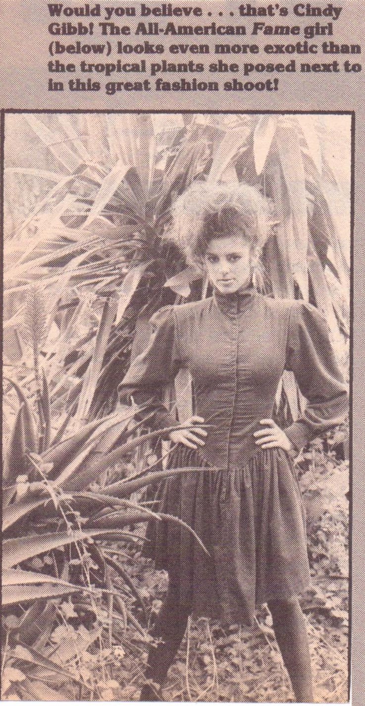 Kids From Fame Media: Cynthia Gibb Clipping 1985