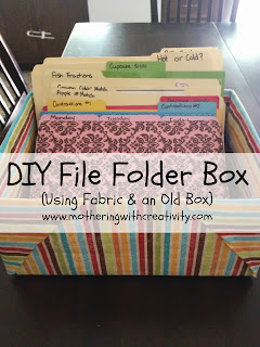 file box folder diy fabric using folders creativity storage