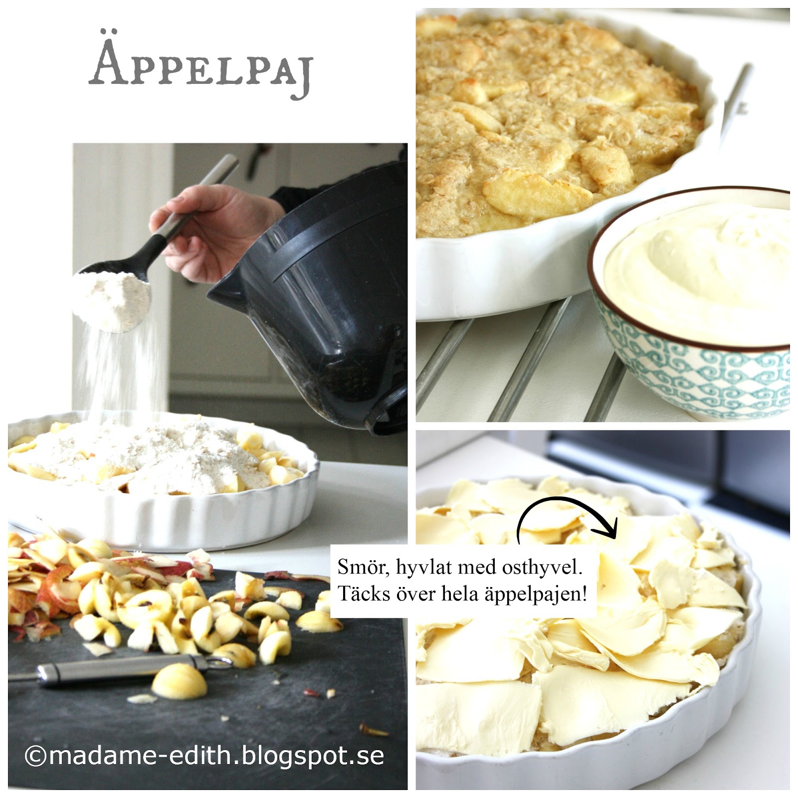 enkel äppelpaj hyvla smör enkel äppelpaj hyvla smör
