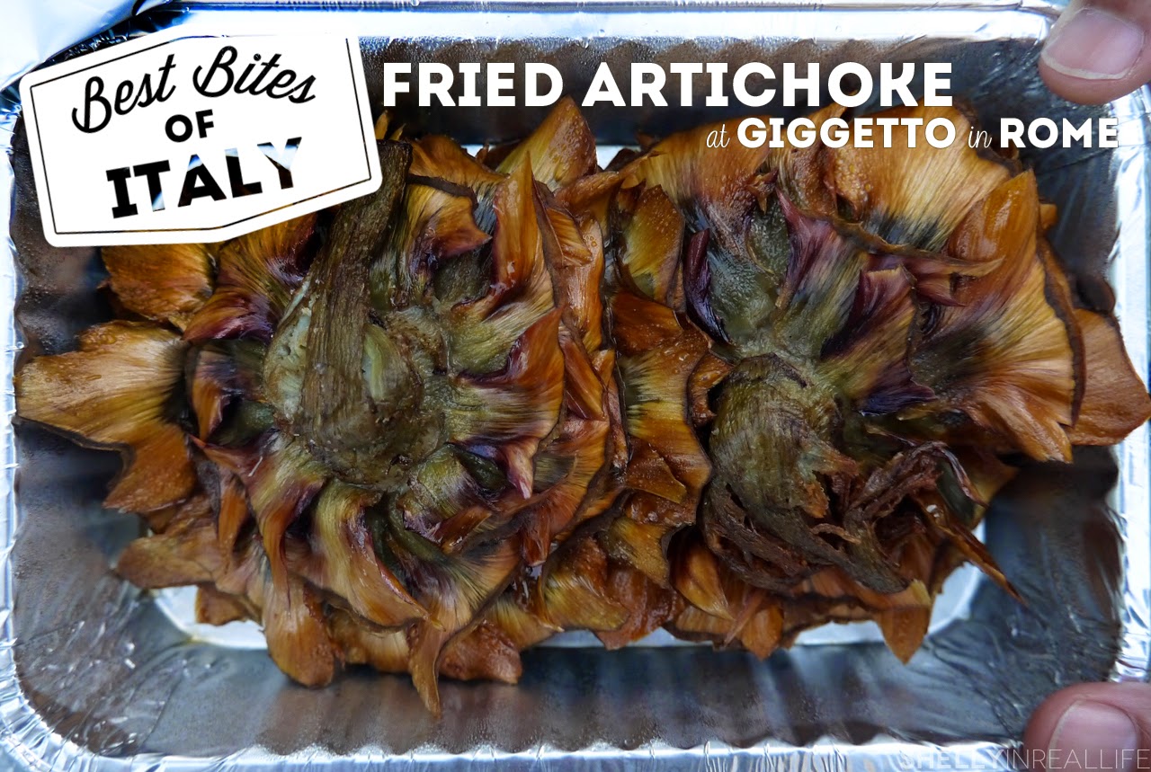 Best Bites of Rome 4 Fried Artichoke at Giggetto Shelly in Real Life