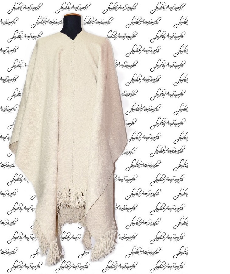 Poncho de llama Nº L027 "Familia Avar Saracho" - CONSULTE STOCK