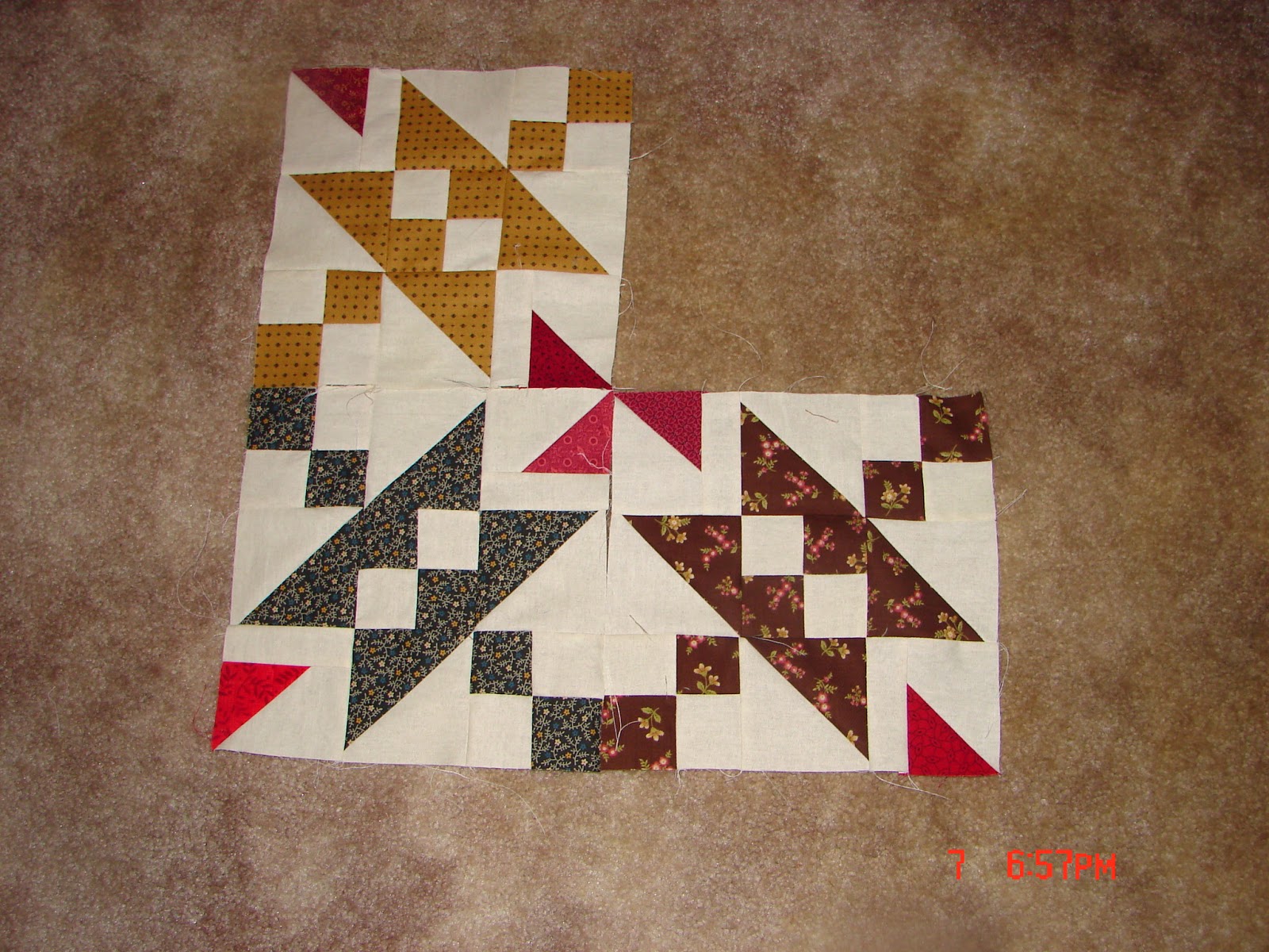 JulieKQuilts An old quilt top...and a new little something!