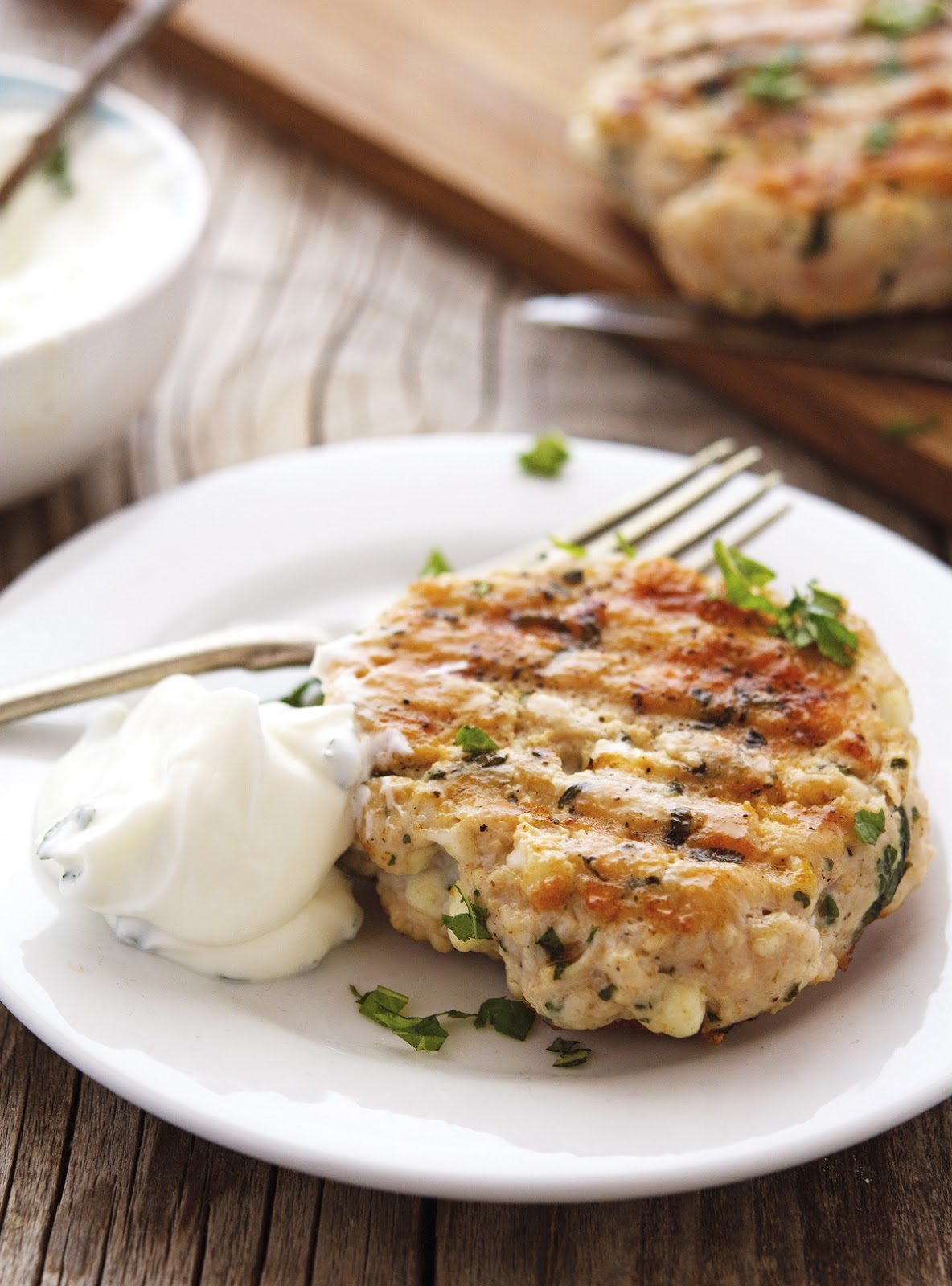 The Iron You GreekStyle Turkey Burgers with Yogurt Sauce