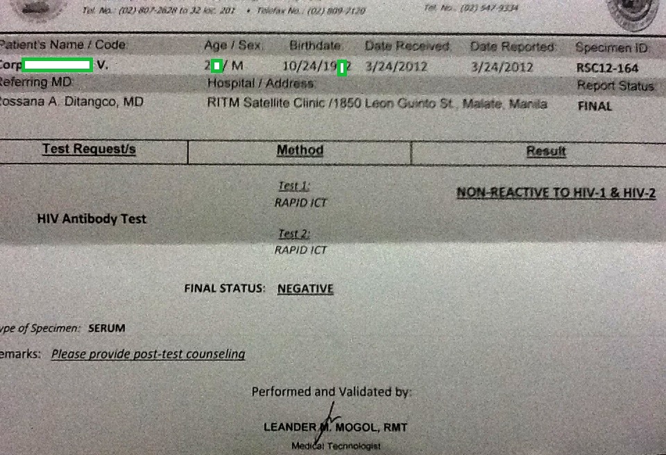 hiv test me non reactive means in hindi