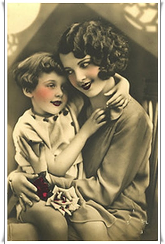 Vintage mother and child photo