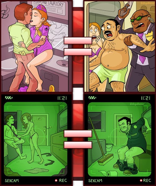 imagenes graciosas - porno vs realidad