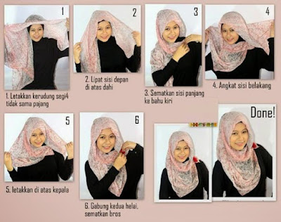 Cara Memakai Jilbab Pashmina Sederhana