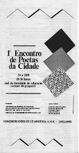 1º ENCONTRO DE POETAS DA CIDADE - ANE 1992