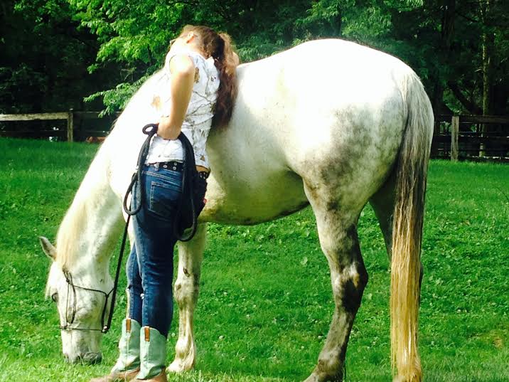 Kat and Mustang rest after a long days work