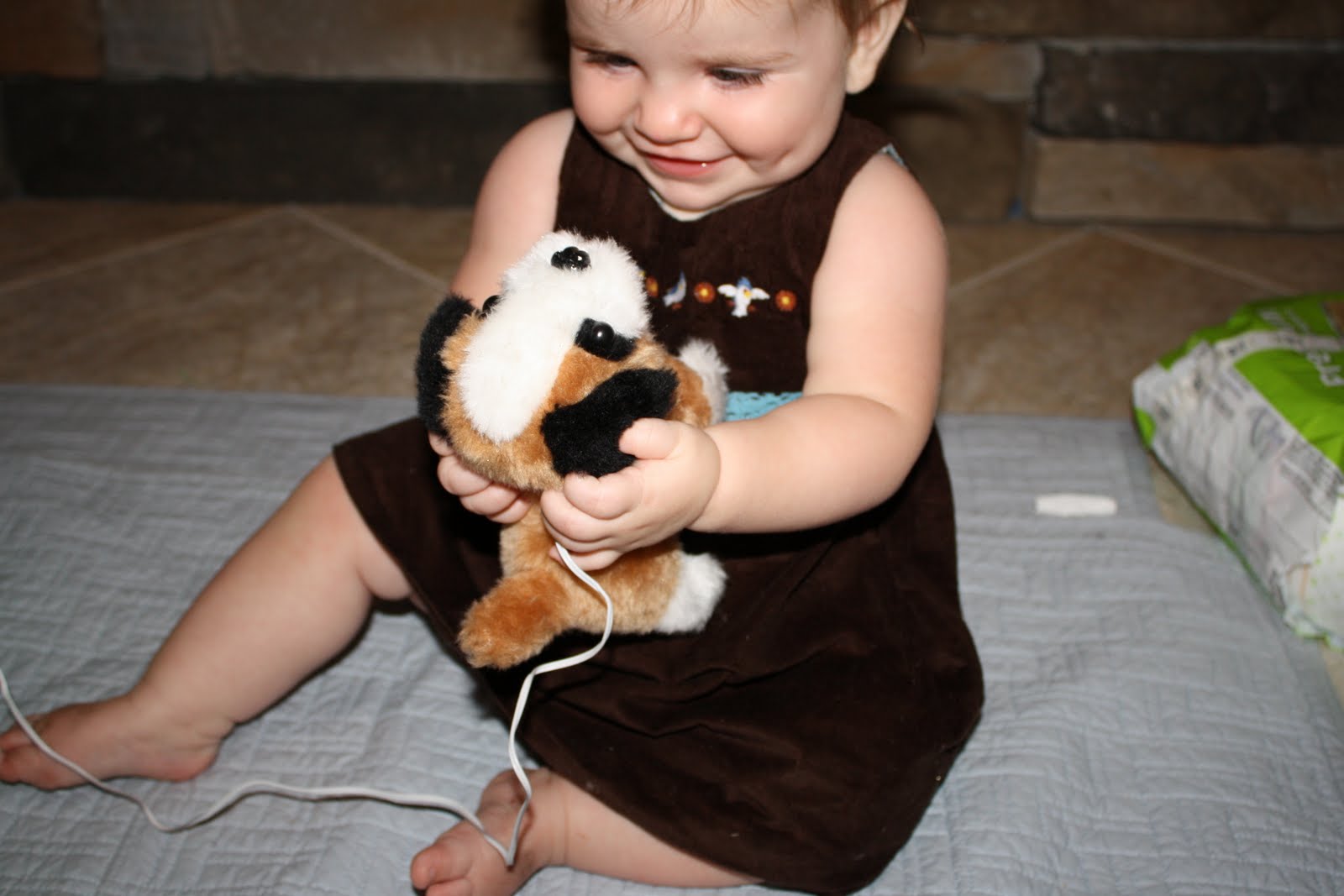 sew grown knitted doll blanket