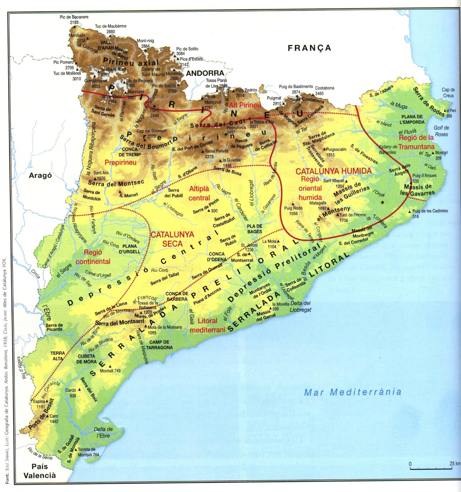 Mapa Catalunya