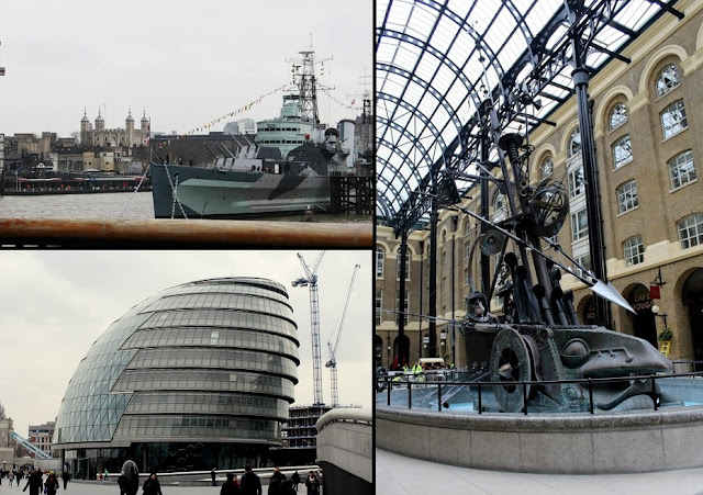 Ship, London City Hall and Hay's Galleria