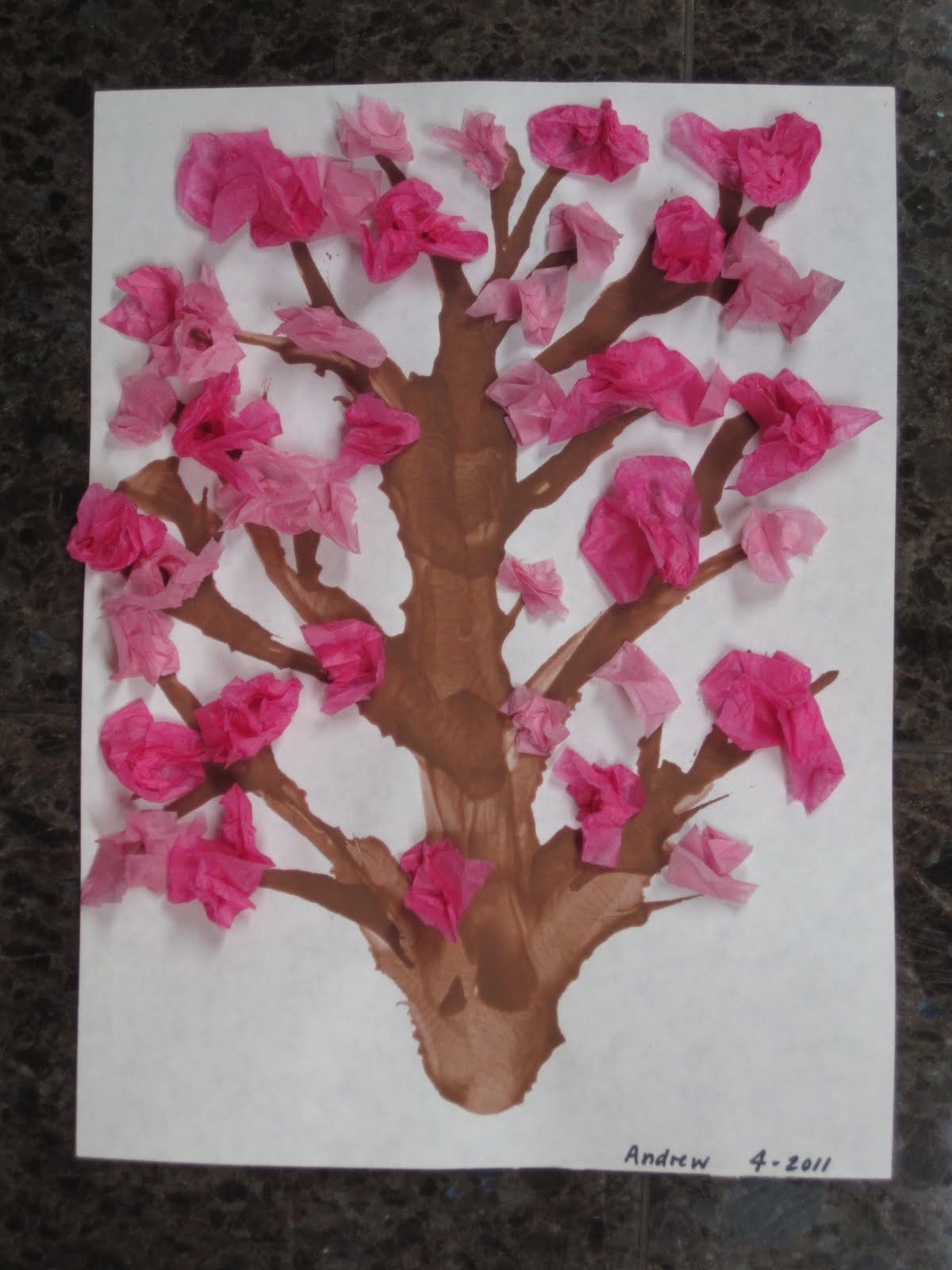 Roth Family Tissue Paper Cherry Blossom Tree