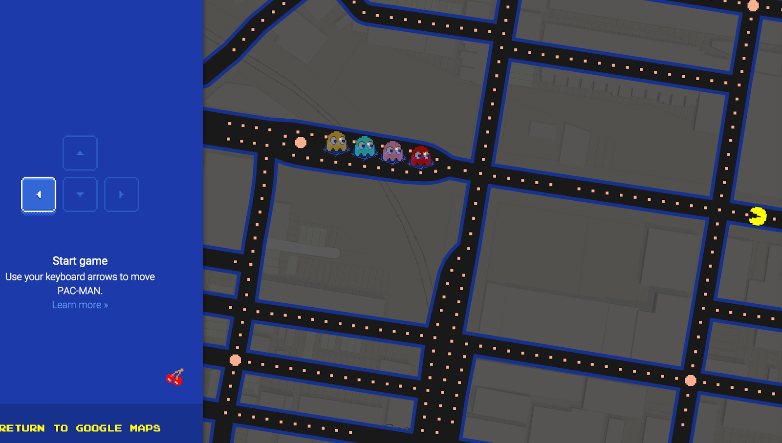 Agora você pode jogar Pac-Man no Google Maps