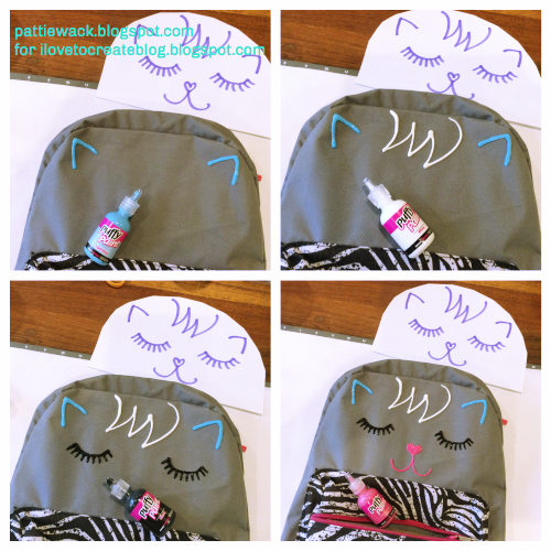 iLoveToCreate Blog Puffy Paint Backpack for BackToSchool
