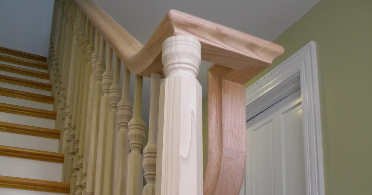 Wood Stairs and Rails and Iron Balusters Install Wood Handrail Repair